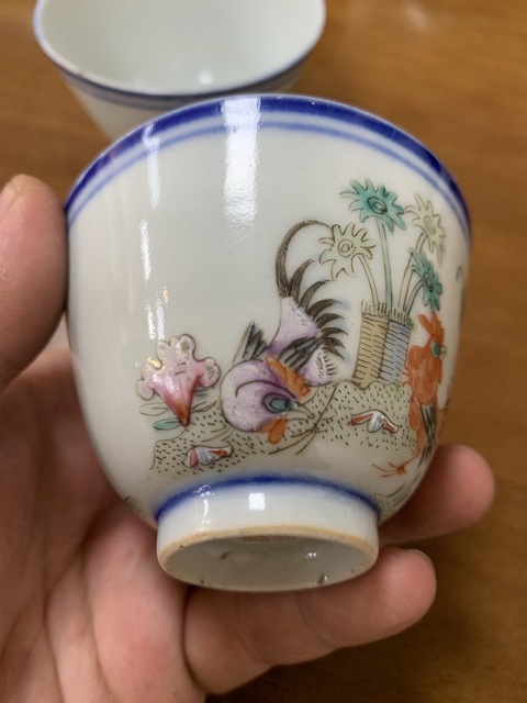 古玩陶瓷青花粉彩杯真品鑒賞圖