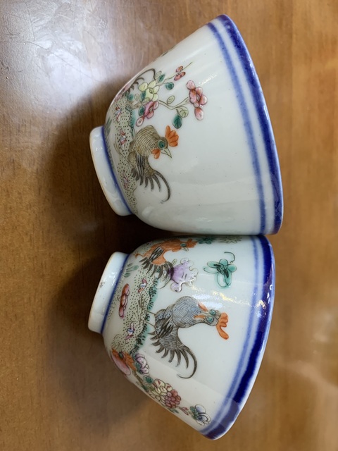 古玩陶瓷青花粉彩杯真品鑒賞圖