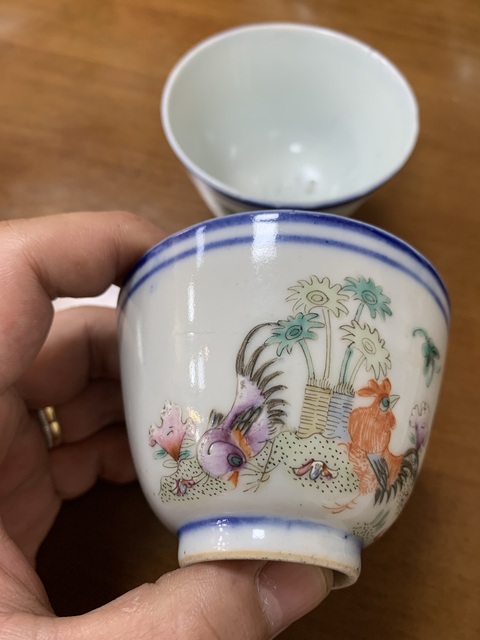 古玩陶瓷青花粉彩杯真品鑒賞圖
