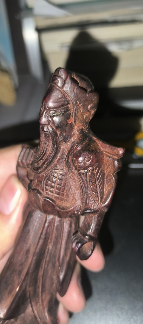 古玩雜項(xiàng)關(guān)公木雕真品鑒賞圖