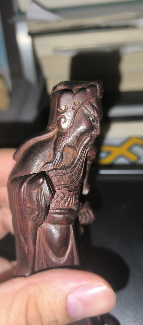 古玩雜項(xiàng)關(guān)公木雕真品鑒賞圖