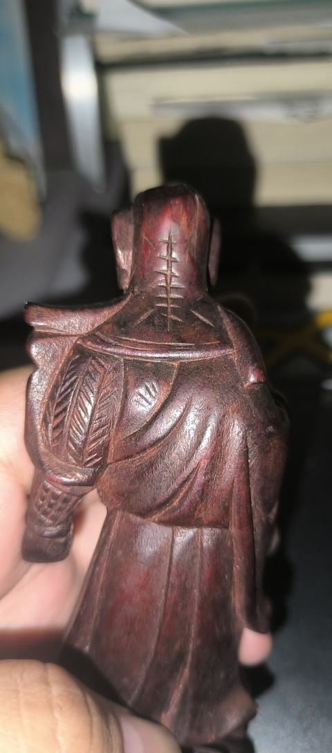 古玩雜項(xiàng)關(guān)公木雕真品鑒賞圖
