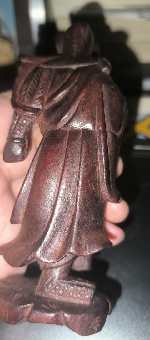 古玩雜項(xiàng)關(guān)公木雕真品鑒賞圖