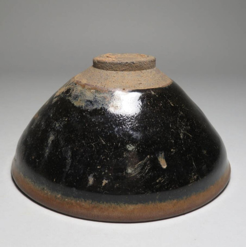 古玩陶瓷建窯黑釉茶盞真品鑒賞圖