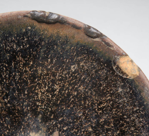古玩陶瓷建窯芝麻釉茶盞真品鑒賞圖