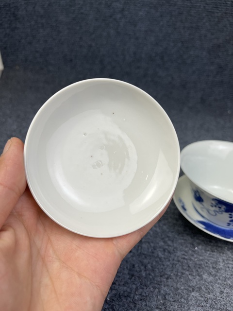 古玩陶瓷青花葡萄紋三才蓋碗拍賣,當前價格2288元