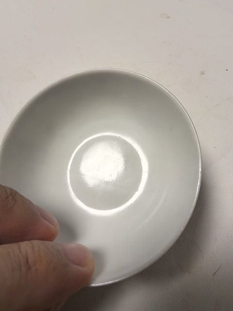 古玩陶瓷青花花卉紋臥足杯真品鑒賞圖