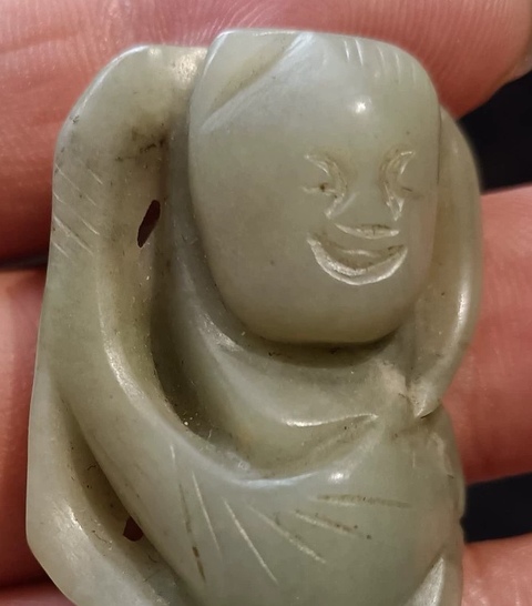 古玩玉器和田玉雕“童子”真品鑒賞圖