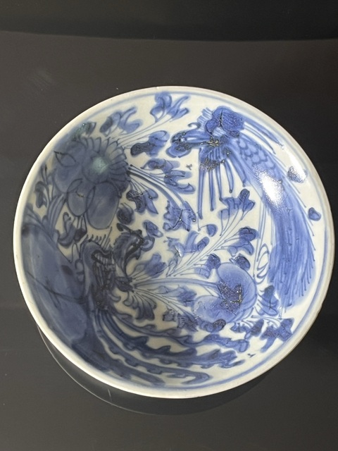 古玩陶瓷清康熙青花雙鳳紋盤拍賣,當(dāng)前價格2200元