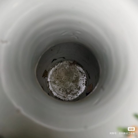 古玩陶瓷廣彩花鳥人物雙耳花口瓶真品鑒賞圖