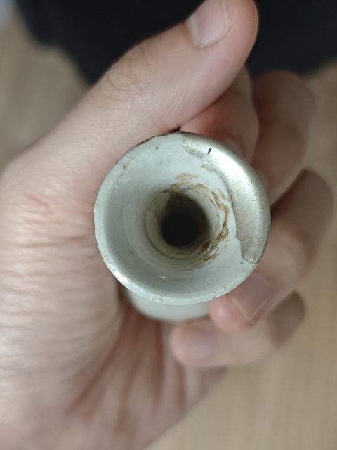 古玩陶瓷小白釉玉壺春瓶真品鑒賞圖