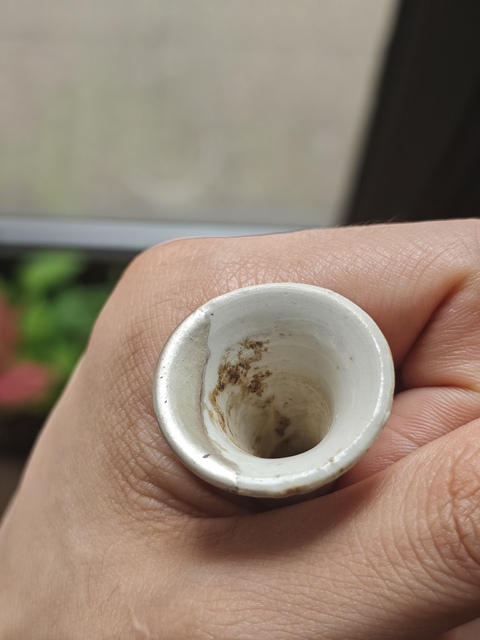 古玩陶瓷小白釉玉壺春瓶真品鑒賞圖