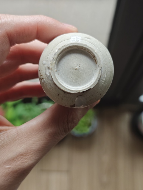 古玩陶瓷小白釉玉壺春瓶真品鑒賞圖