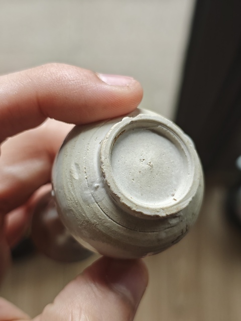 古玩陶瓷小白釉玉壺春瓶真品鑒賞圖