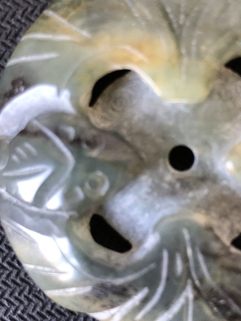 古玩玉器和田玉雕“福在眼前”佩真品鑒賞圖