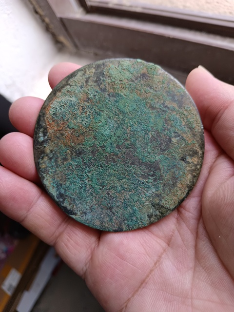 古玩銅器漢代單圈銘文鏡真品鑒賞圖