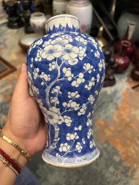 古玩陶瓷青花冰梅圖梅瓶真品鑒賞圖