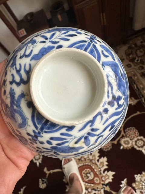 古玩陶瓷青花龍紋小盤（日本）真品鑒賞圖