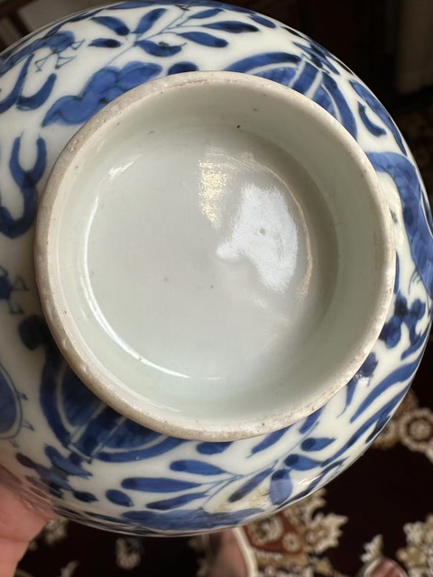 古玩陶瓷青花龍紋小盤（日本）真品鑒賞圖