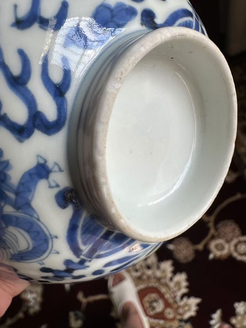古玩陶瓷青花龍紋小盤（日本）真品鑒賞圖