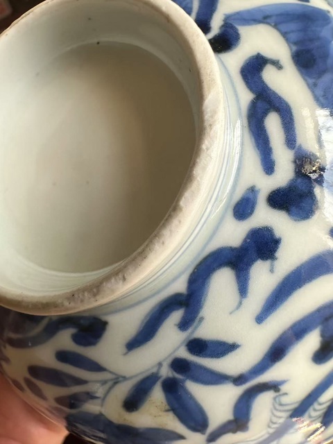 古玩陶瓷青花龍紋小盤（日本）真品鑒賞圖