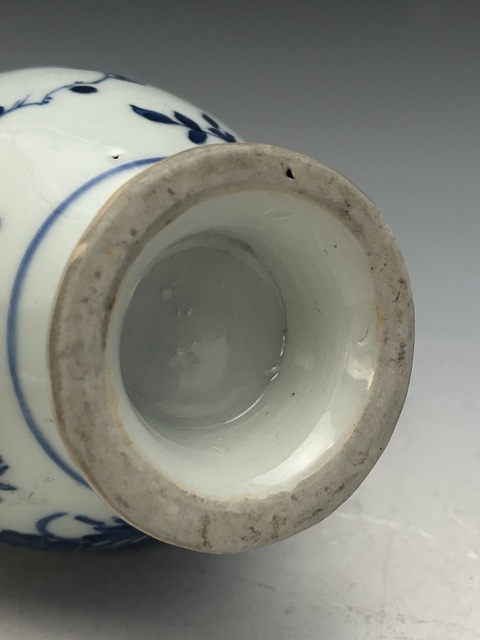 古玩陶瓷清·康熙青花花卉紋花澆真品鑒賞圖