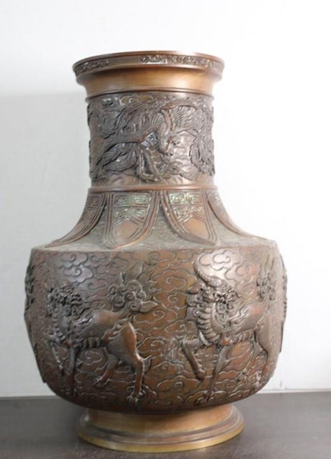 古玩銅器銅瓶真品鑒賞圖