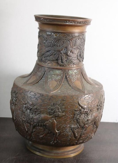 古玩銅器銅瓶真品鑒賞圖