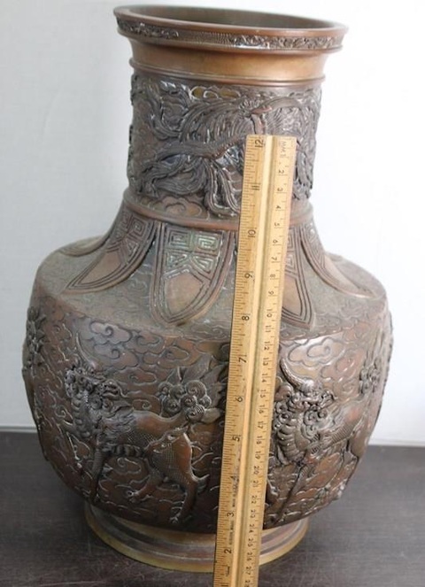 古玩銅器銅瓶真品鑒賞圖