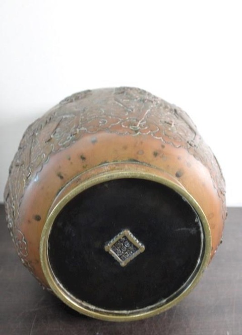 古玩銅器銅瓶真品鑒賞圖