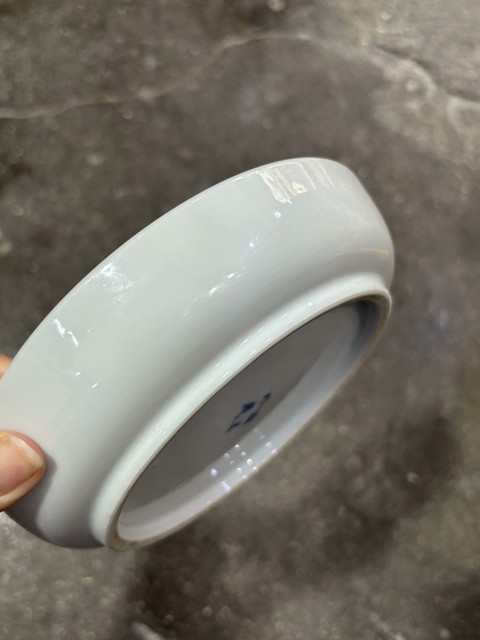 古玩陶瓷風前月下清人思洗真品鑒賞圖