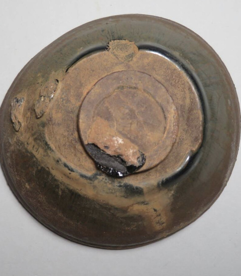 古玩陶瓷建窯兔毫束口盞真品鑒賞圖