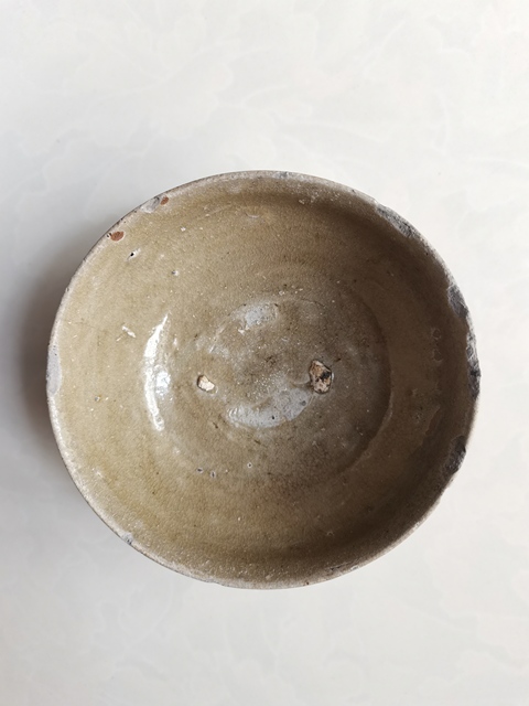 古玩陶瓷岳州窯青釉羅漢盞真品鑒賞圖