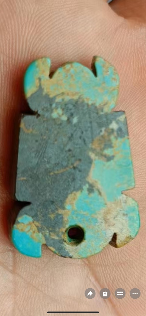 古玩玉器做舊仿古“松石獸面”真品鑒賞圖