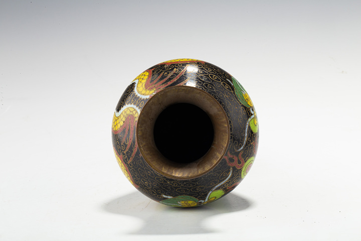 古玩銅器·銅胎掐絲琺瑯雙龍戲珠紋瓶
真品鑒賞圖