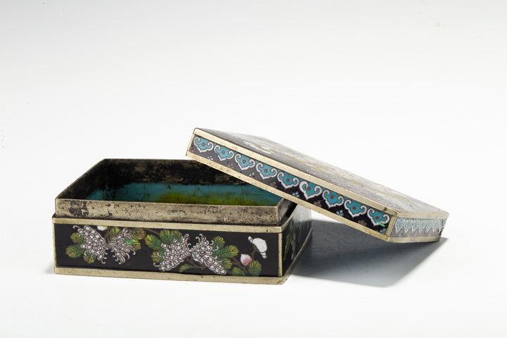 古玩銅器·銅胎掐絲琺瑯富貴白頭花鳥紋四方蓋盒
真品鑒賞圖