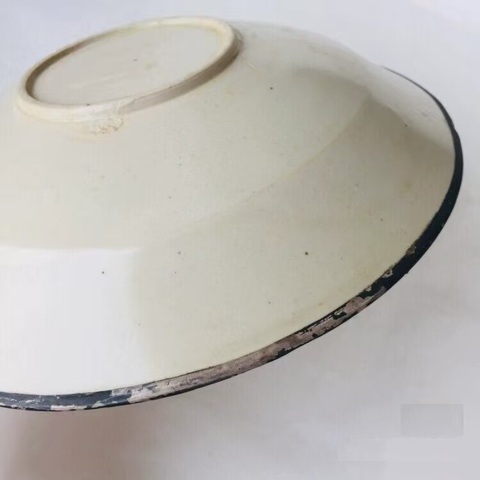 古玩陶瓷定窯白瓷刻萱草紋盤真品鑒賞圖