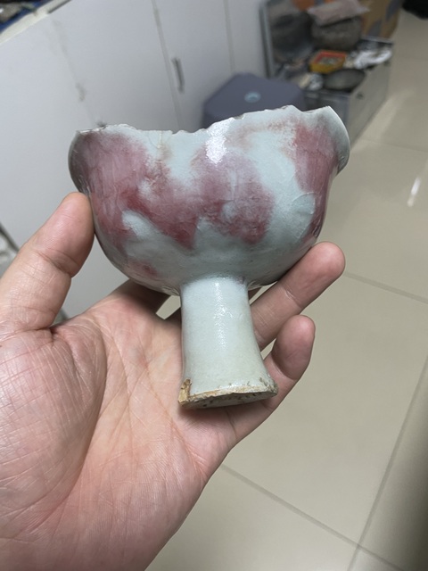 古玩陶瓷高足杯真品鑒賞圖