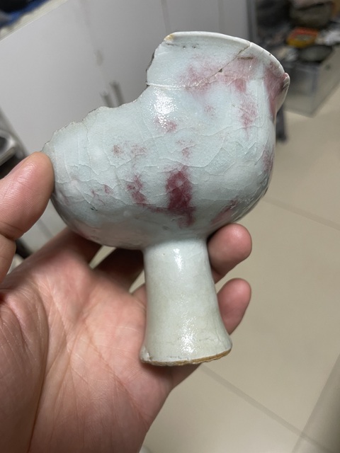 古玩陶瓷高足杯真品鑒賞圖