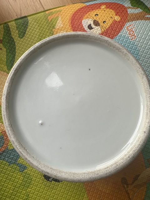 古玩陶瓷清光緒 青花鶴鹿同春將軍罐真品鑒賞圖