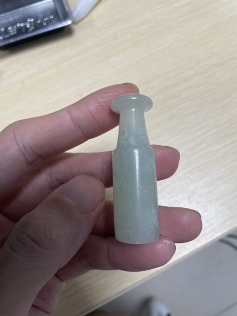 古玩玉器和田玉煙嘴真品鑒賞圖