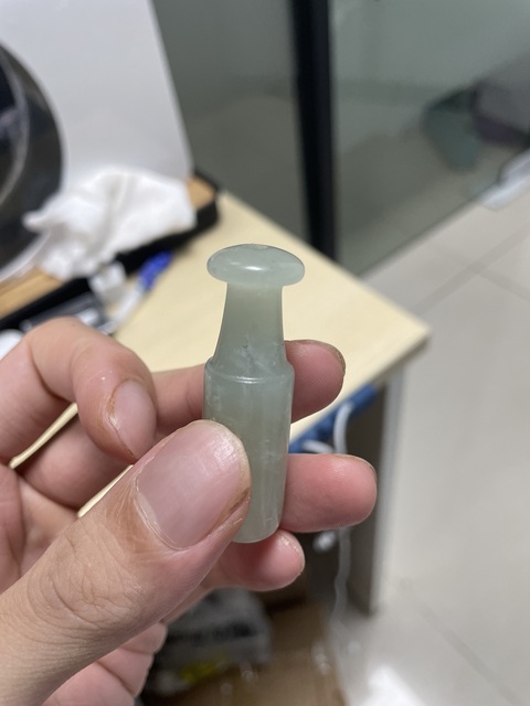 古玩玉器和田玉煙嘴真品鑒賞圖