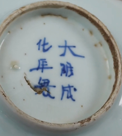 古玩陶瓷明晚·青花花鳥紋葵口盤 真品鑒賞圖