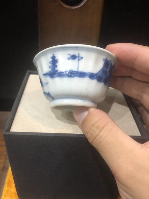 古玩陶瓷青花杯真品鑒賞圖