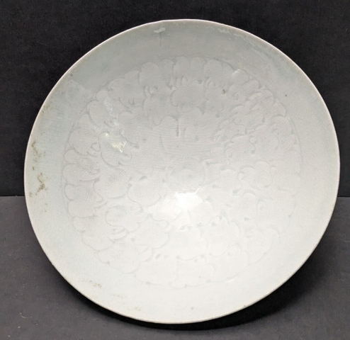 古玩陶瓷刻花蓖紋碗真品鑒賞圖