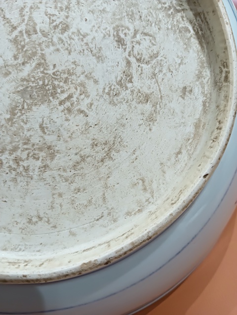古玩陶瓷壽字紋青花盤真品鑒賞圖
