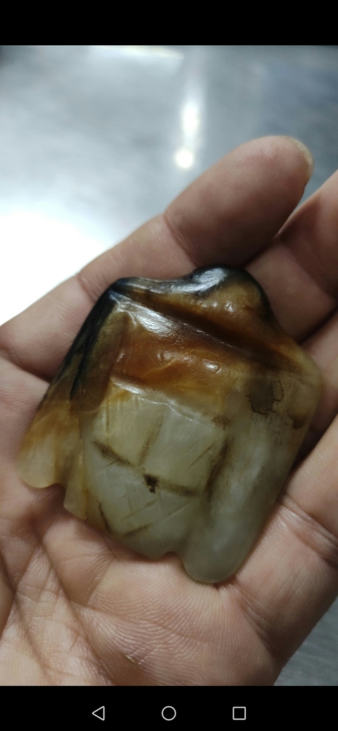 古玩玉器仿紅山文化玉梟型件真品鑒賞圖