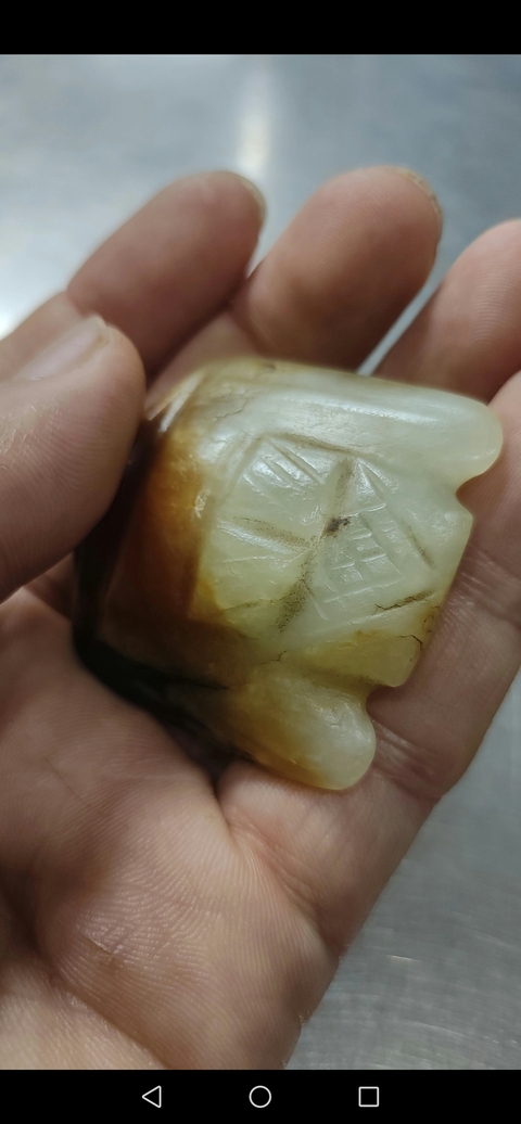 古玩玉器仿紅山文化玉梟型件真品鑒賞圖