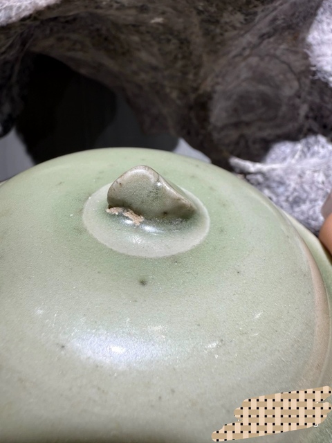 古玩陶瓷龍泉青瓷蓋真品鑒賞圖