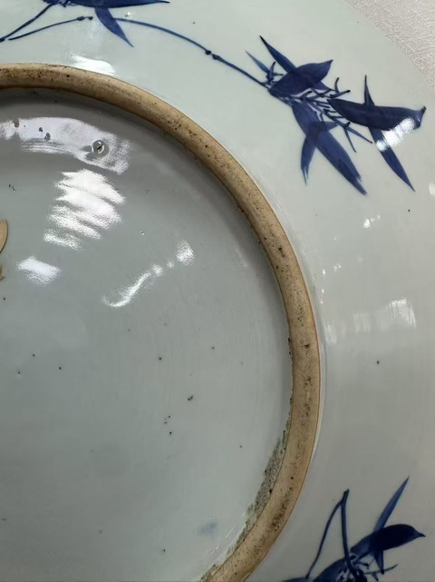 古玩陶瓷龍紋青花盤真品鑒賞圖